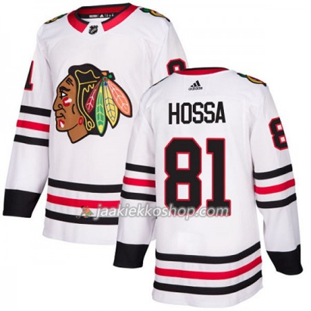 Nainen NHL Chicago Blackhawks Pelipaita Marian Hossa 81 Adidas 2017-2018 Valkoinen Authentic